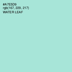#A7E5D9 - Water Leaf Color Image